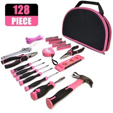 128-Piece Pink Tool Kit for