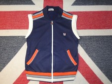 Fila  Vintage Gilet Jacket Sleeveless Tracksuit Top  Size S  Retro 80's Casuals