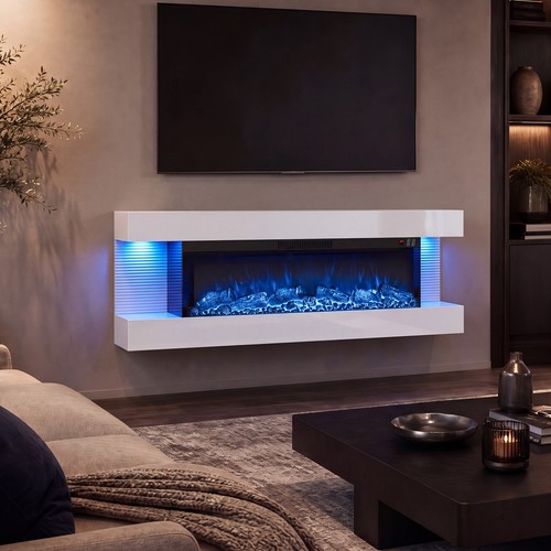 Sided electric fire - sided, with