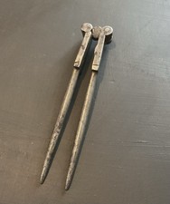 A Set Of Antique Steel Hinged