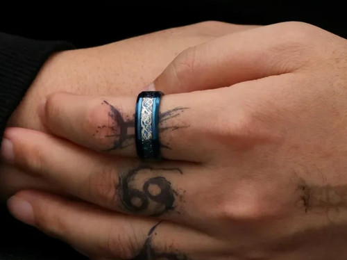 Pair rings 8mm titanium - pair, of