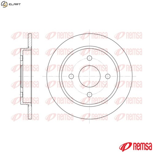 Brake disc 6155 for ford - 2x,