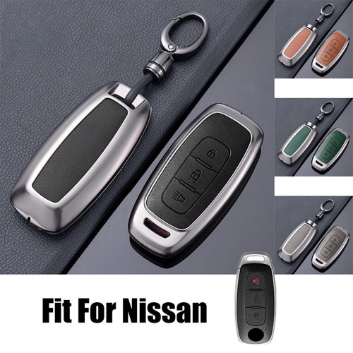 Zinc alloy leather car key - zinc,