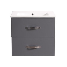 600mm Grey Minimalist Bathroom