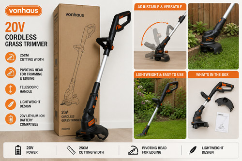 Vonhaus 20v cordless - 20v, grass