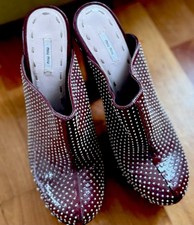 Miu Miu Studded Patent Leather