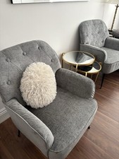 2 New  Grey Arm Chairs
