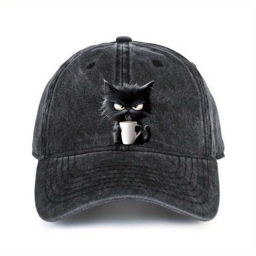 Coffee cat print adjustable - cat,