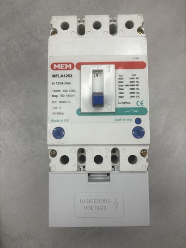 Mem mfla1253 125a mccb 25ka - mccb,