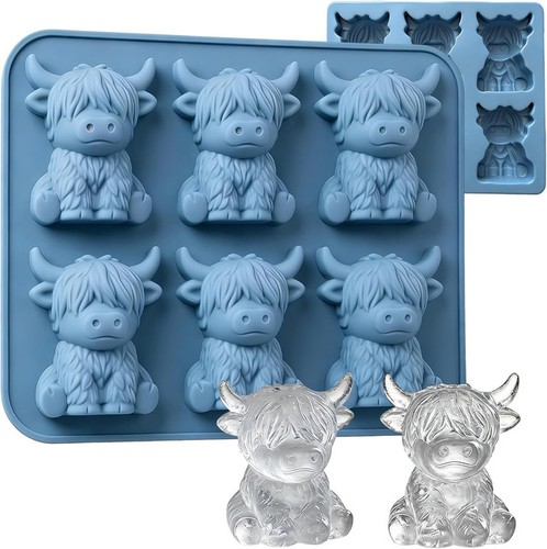 Highland cow ice cube - cube, tray