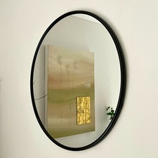 Black Round Wall Mirror 50 x