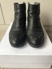Fiorentini Baker Boots With Metal Accents And Back Zips 
