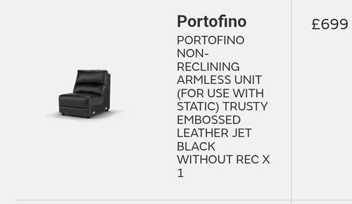 Sofology portofino armless - sofology,