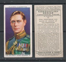 CIGARETTE CARDS Players 1937 Coronation series-Ceremonial Dress - set of 50