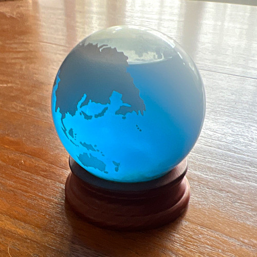 Blue decorative glass - decorative,