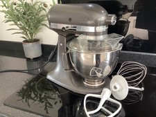STUNNING KITCHENAID ARTISAN MIXER, CONTOUR SILVER, BOWL, ATTACHMENTS, 4.3L, VGC