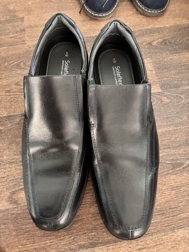 Soleflex black men leather - black, men's