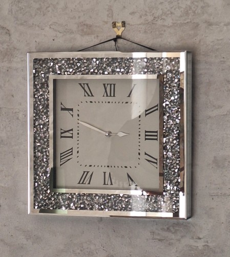 Mirrored wall clock