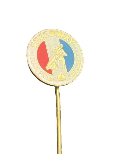 Speedway badge pin - speedway, golden