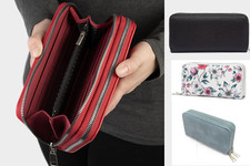 New Ladies Double Zip Wallet