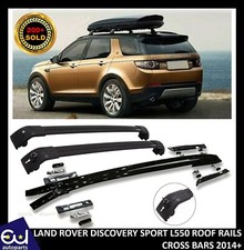 FOR LAND ROVER DISCOVERY SPORT L550 ROOF RAILS RACK CROSS BARS KIT BLACK 2014+