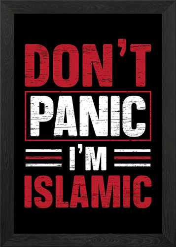 Dont panic islamic framed - im,
