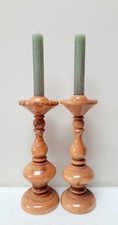 Scandinavian wooden candle holders