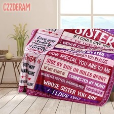 Luxury Flannel Sister Blanket Gift 60"x80" Soft Warm Throw for Bed Sofa