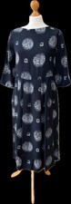 Toast Franka Midi Print Dress In Navy Size 14 RRP£185