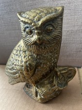 Vintage Brass Owl Figurine On