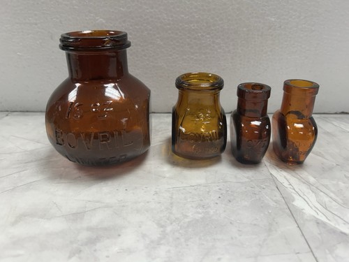 Job lot vintage amber glass - vintage,