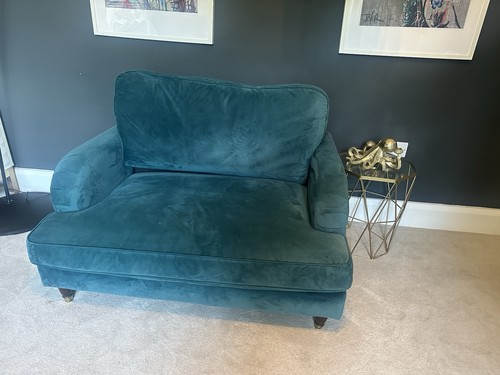 Teal blue cuddle chair - blue,