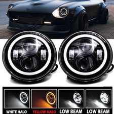 2pcs 7" E-mark LED Amber Halo