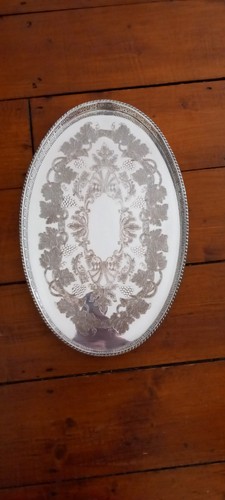 Vintage silver plated - plated, oval