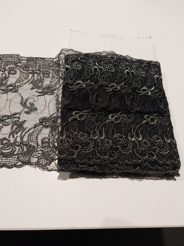 Embroidered black nett - black, lace
