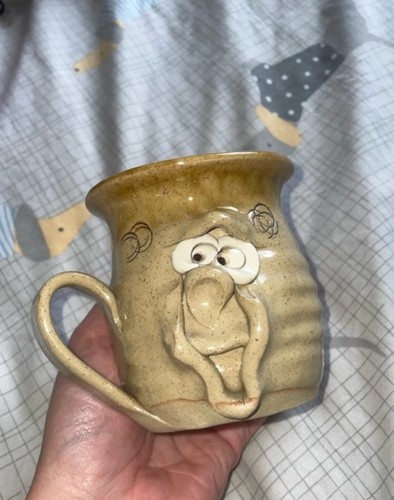 Pretty ugly pottery mug - pretty,