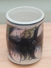 Vintage Alvingham Pottery Pencil Pot / Small Vase FREE UK P&P