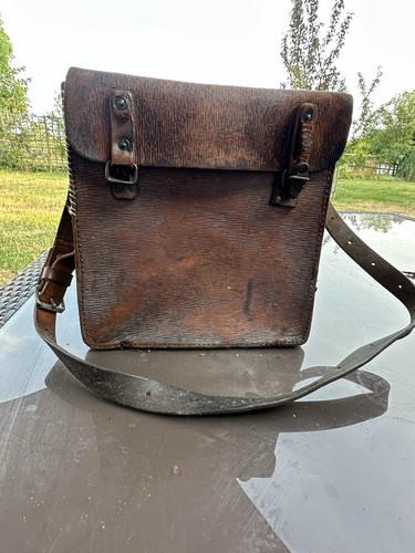 Vintage brown leather ww2 - vintage,