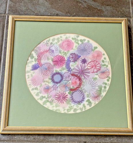 Framed vintage tapestry