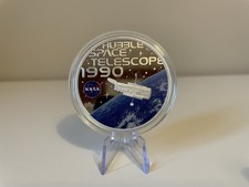 NASA 50mm Silver Plated Coin 2023 Limited Edition - Hubble Space Telescope