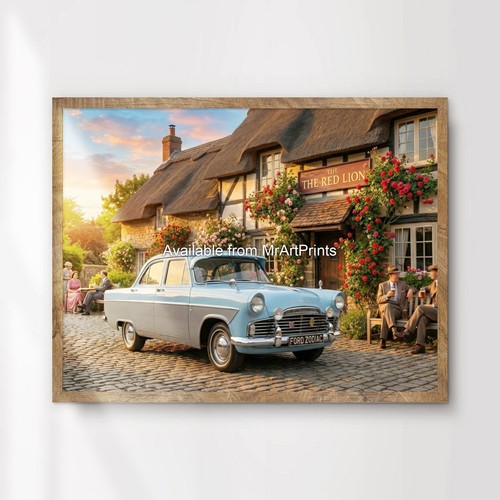 Ford zodiac car poster 1950s - ford,