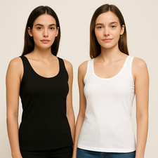 2 PACK WOMENS SCOOP NECK