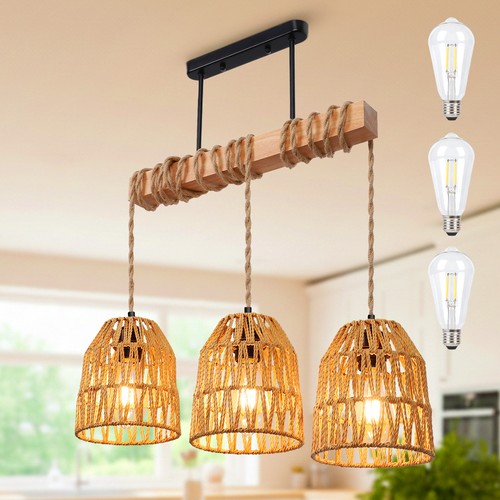 Rattan pendant light kitchen - rattan,