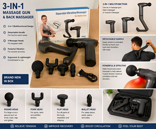 Massage gun with long reach - massage,