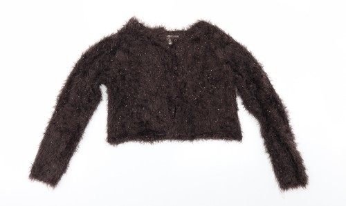 Zara girls brown roll - brown, neck