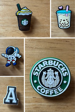 CROC CHARMS/JIBBITZ - COFFEE/BUBBLE TEA/SPORTS/NUMBERS/LETTERS