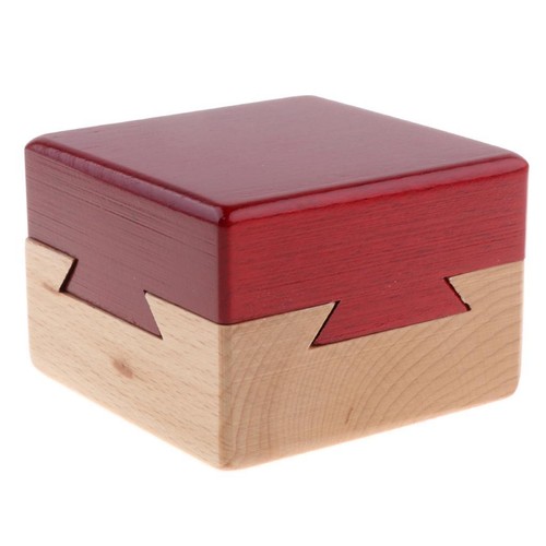 Wooden box castle brain teaser - wooden,