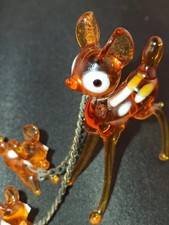 Vintage Glass Bambi Deer And