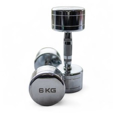 Chrome Dumbbells 6kg Pairs