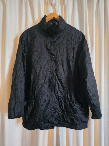 Vintage 90s black nylon - black, jacket